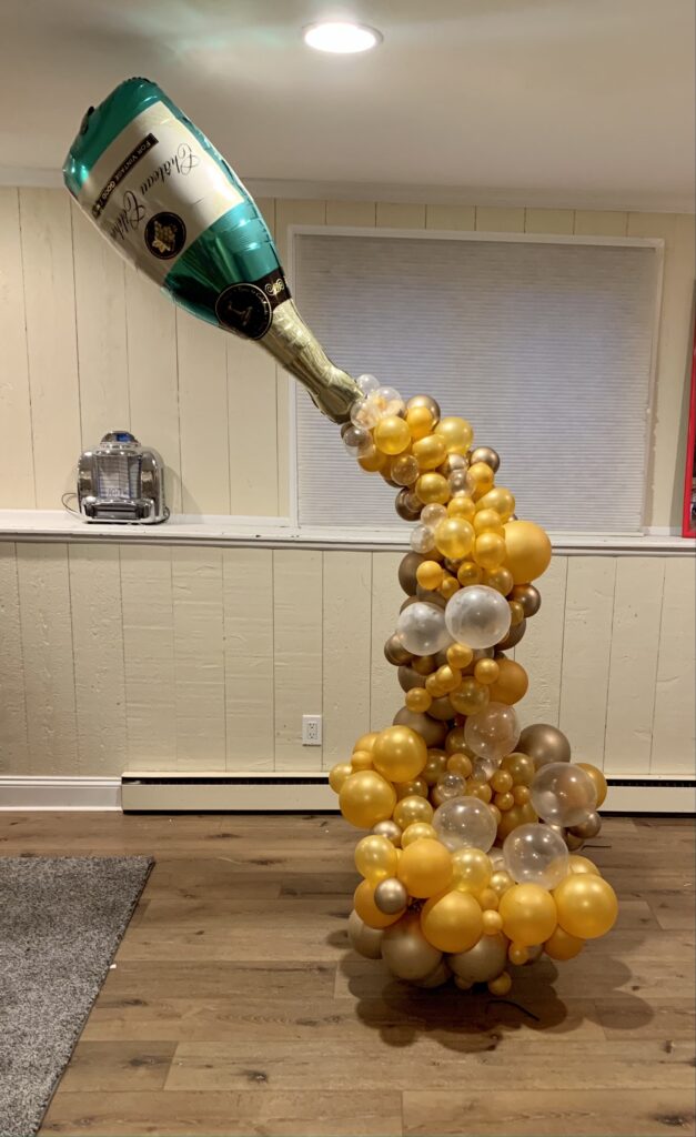Champagne bubble balloons